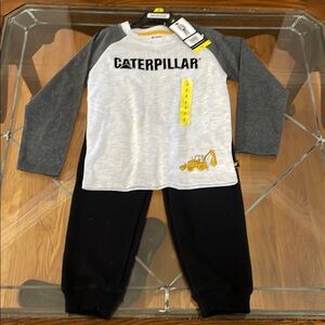 Caterpillar Kids' 2 Pc. Gray & Black Jogger Set